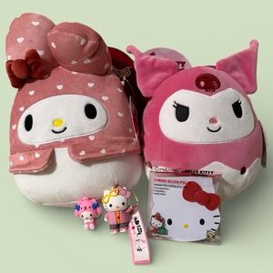 HELLO KITTY BUNDLE! SQUISHMALLOWS! BLUSH BALM! KEYCHAINS! NW/OT!